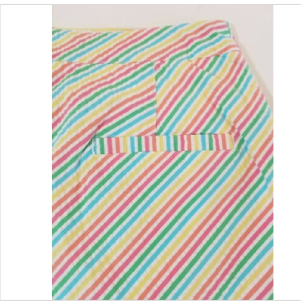 Coral Bay Golf Rainbow Seersucker Skirt Skort